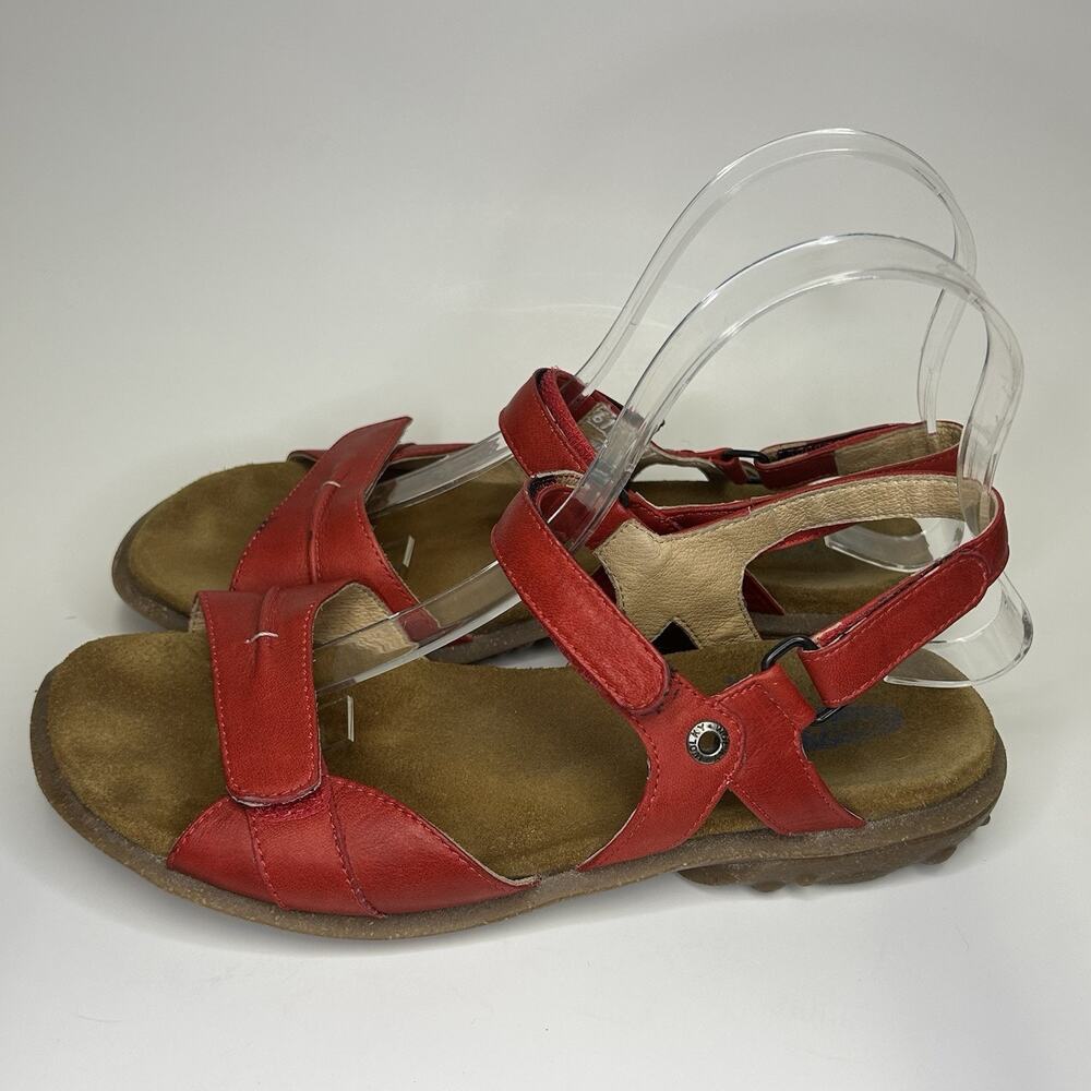 Wolky Women’s Sandals Size 38 Red Strapped Comfort Supportive Footwear